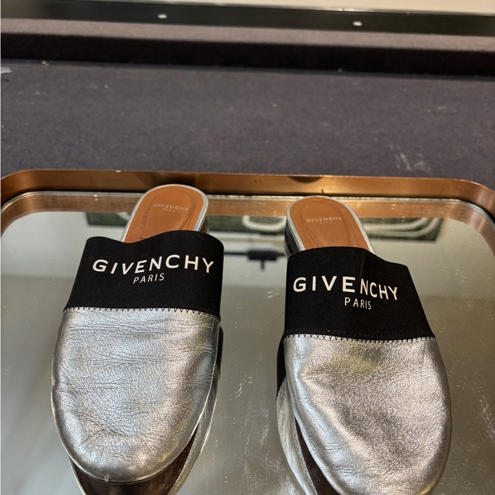 Givenchy Silver and Black Women's Shoes